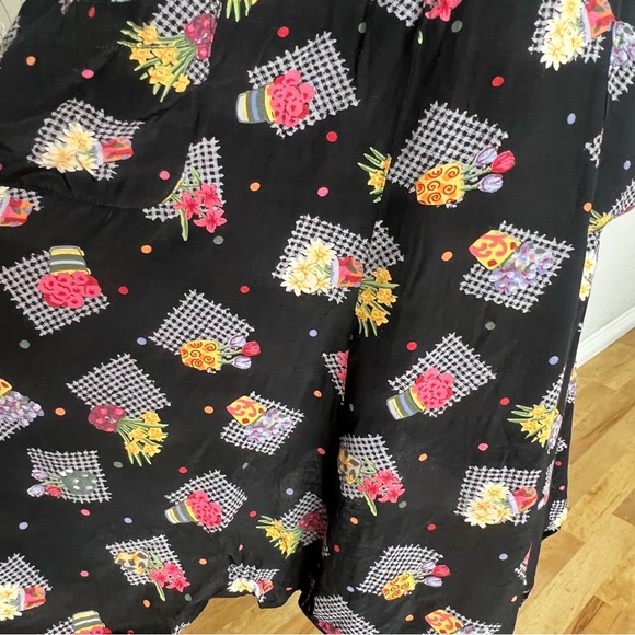 Vintage 90s Cottagecore Denim and Floral Dress by Loco Lindo - Picture 5 of 11